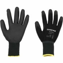 Honeywell WorkEasy Palm-side Coated Black Gloves - Size 6