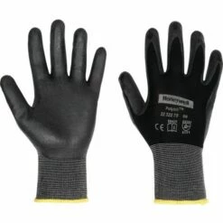 Honeywell Polytril Skin Palm-side Coated Black Gloves - Size 8