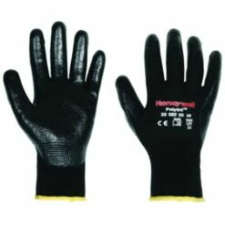 Honeywell 223223308 Polytril Mix Palm-side Coated Black Gloves - Size 8
