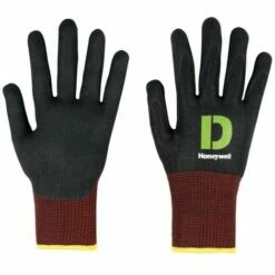 Honeywell Cut Resistant Gloves, Foam Nitrile Coated, Black, Size 9