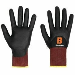 Honeywell Cut Resistant Gloves, Nitrile Foam Coated, Black, Size 10