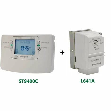 Honeywell ST9400C 7 day programmer + L641A Cylinder Thermostat Honeywell ST9400C 7 Day Programmer + L641A Cylinder Thermostat -HONEYWELL Shop 51302413 1